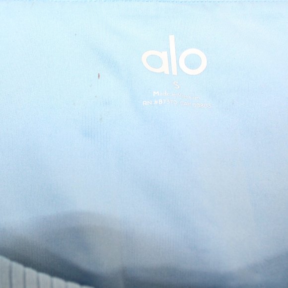 Alo Yoga Blissful Henley Bra Top Blue Skies Small - Picture 2 of 5